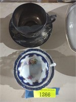 Vintage Teacups (metal moustache & Porcelain