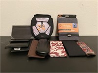 CD wallets & glasses pouches.
