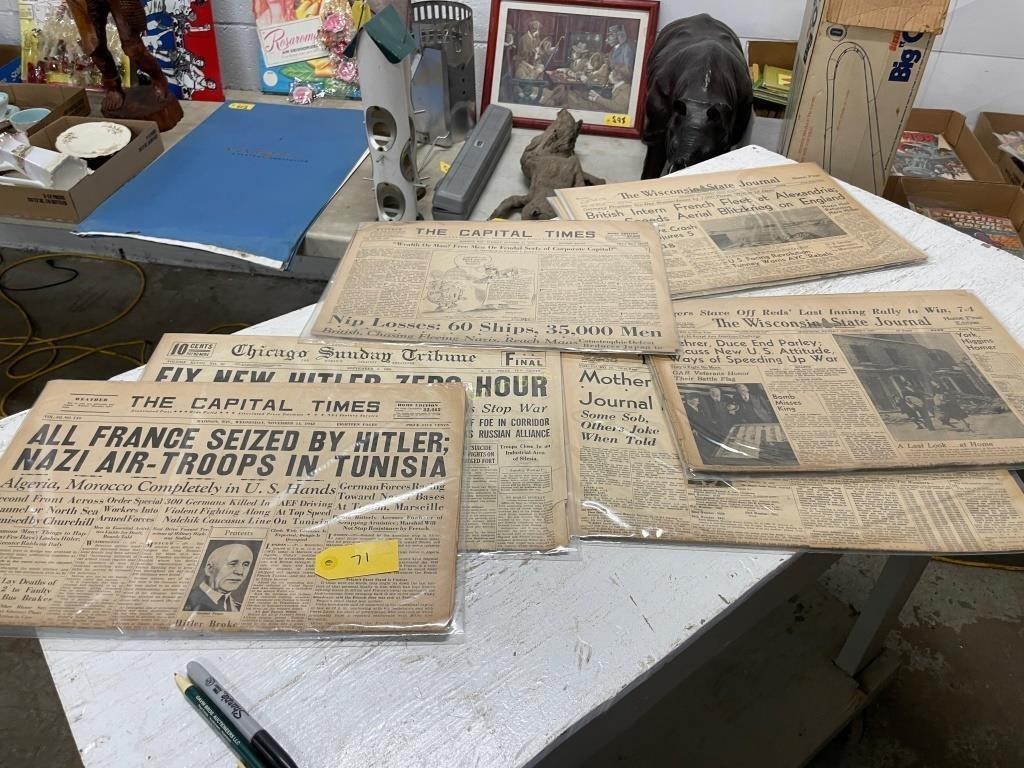 7 World War 2 Newspapers