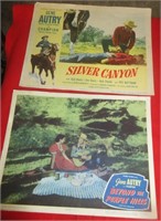 2 Gene Autry Western Movie Lobby Cards