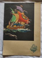 Orig. 1951 RMS Queen Mary Ship Menu! COMPLETE!