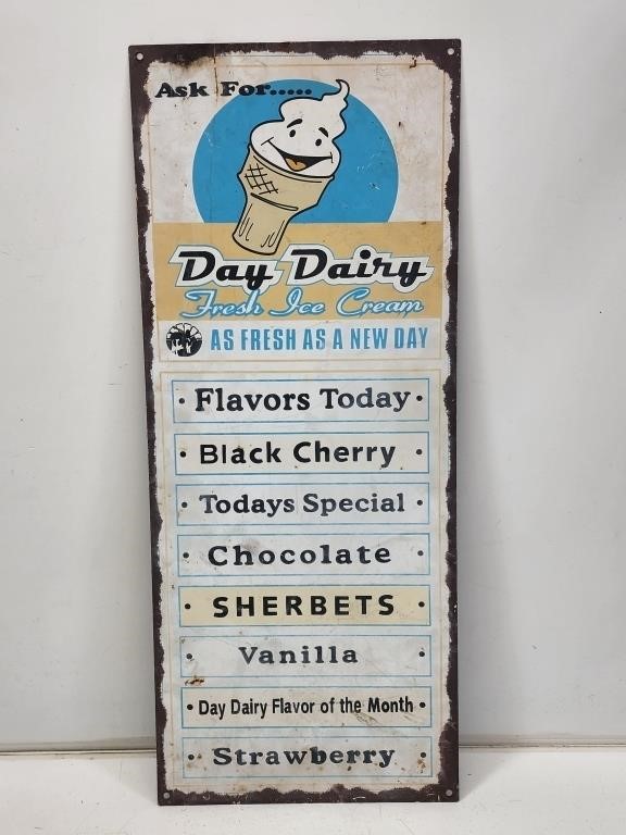 Day Dairy Menu Board Sign