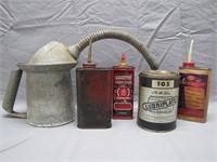 Assorted Vintage Automotive Memorabilia Cans