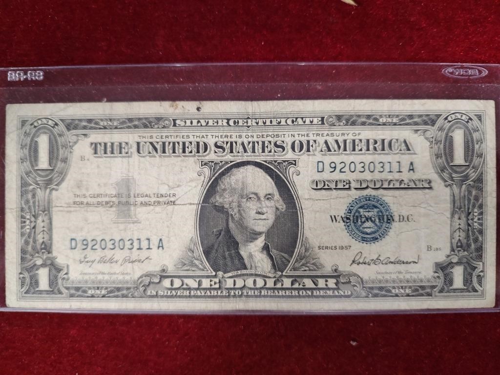 1957 Blue Seal Dollar Bill