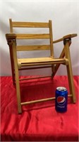 Vintage Child’s Wood Chair Folding Deck Lawn