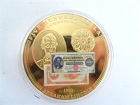 Commemorative Abraham Lincoln 500 Dollar Coin
