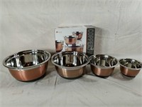 NEW IMPERIAL HOME COPPER FINISH STAINLESS BOWLS