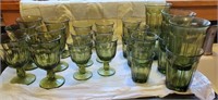 Green drinking glasses & goblets