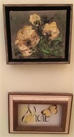 2 SMALL FRAMED WALL DECOR