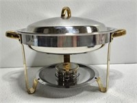 Gold Accent Round Chaffing Dish