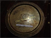 24" Brass Serving Tray - Engraved