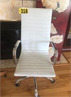 White leather office chair NO SHIPPING
