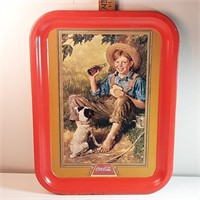 Coke tin with Boy and puppy