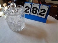 WATERFORD CRYSTAL JAR--7.5" TALL