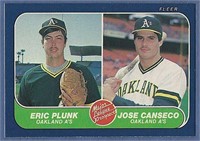 Sharp 1986 Fleer #649 Jose Canseco RC Oakland A's