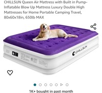 CHILLSUN Queen Air Mattress with Built in