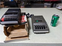 2 VTG Portable Cassette Tape Recorders