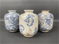 Three Terra-Cotta Vases