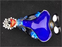 Murano Art Glass Clown Ashtray. 9x6x4