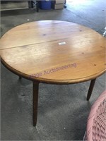 Round wood table, 41" across