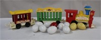 Vintage Fisher Price circus train, 24" long and