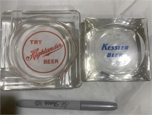 Highlander & Kessler Beer Ashtrays
