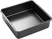 (4)  8" Square Cake Pan, Nonstick Easy Clean,