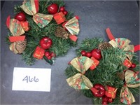 (2) Decorative Apple Wreaths