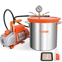 VEVOR 3 Gallon Vacuum Chamber and 3.5 CFM Pump Kit