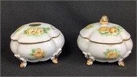 Antique Porcelain Hair Receiver & Vanity Jar