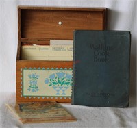 1938 Watkins Cookbook & Vintage Recipes Box