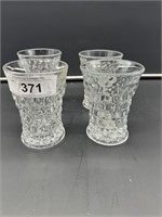 4 American Fostoria flared 8oz tumblers