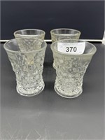 4 American Fostoria  flared 8oz tumblers