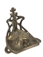 Art Nouveau Brass Delilah Inkwell