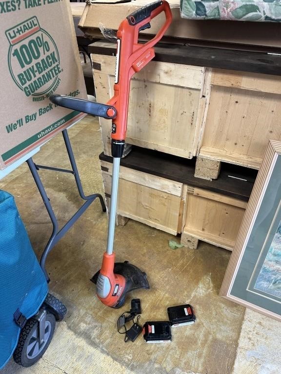 Black & Decker weed eater tested with batteries