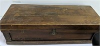 Antique Wooden.w.b. Sherman Tool Box Chest.