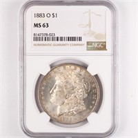 1883-O Morgan Dollar NGC MS63