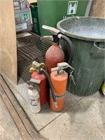 4 ASSORTED FIRE EXTINGUISHERS