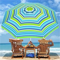 OZMI 6.5FT Large Beach Umbrella, Blue Sky