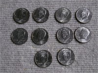 10- 1990's Kennedy Half Dollars