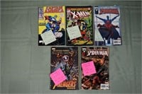 5 modern age Marvel comic books; as is