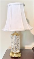 $ Waterford Crystal & Brass Lamp
