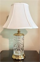 $ Waterford Crystal & Brass Lamp