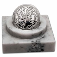 2023 2 Oz Silver Pf Lion Dollar W/ Marble Holder