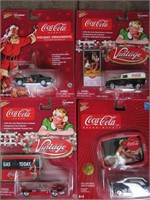 4pc Coca Cola Die Cast Collectibles / Ornament