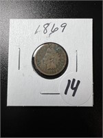 1869 Indian Head Coin