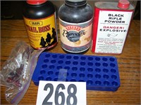 Reloading Tray & (4) Partial Containers of Black