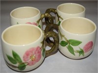 (4) Franciscan Desert Rose Handled Cups