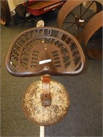 OLD IRON TRACTOR SEAT STOOL CONVERSION