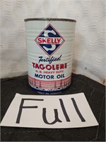 Vintage Skelly Tagolene Motor Oil 1 qt Metal Can